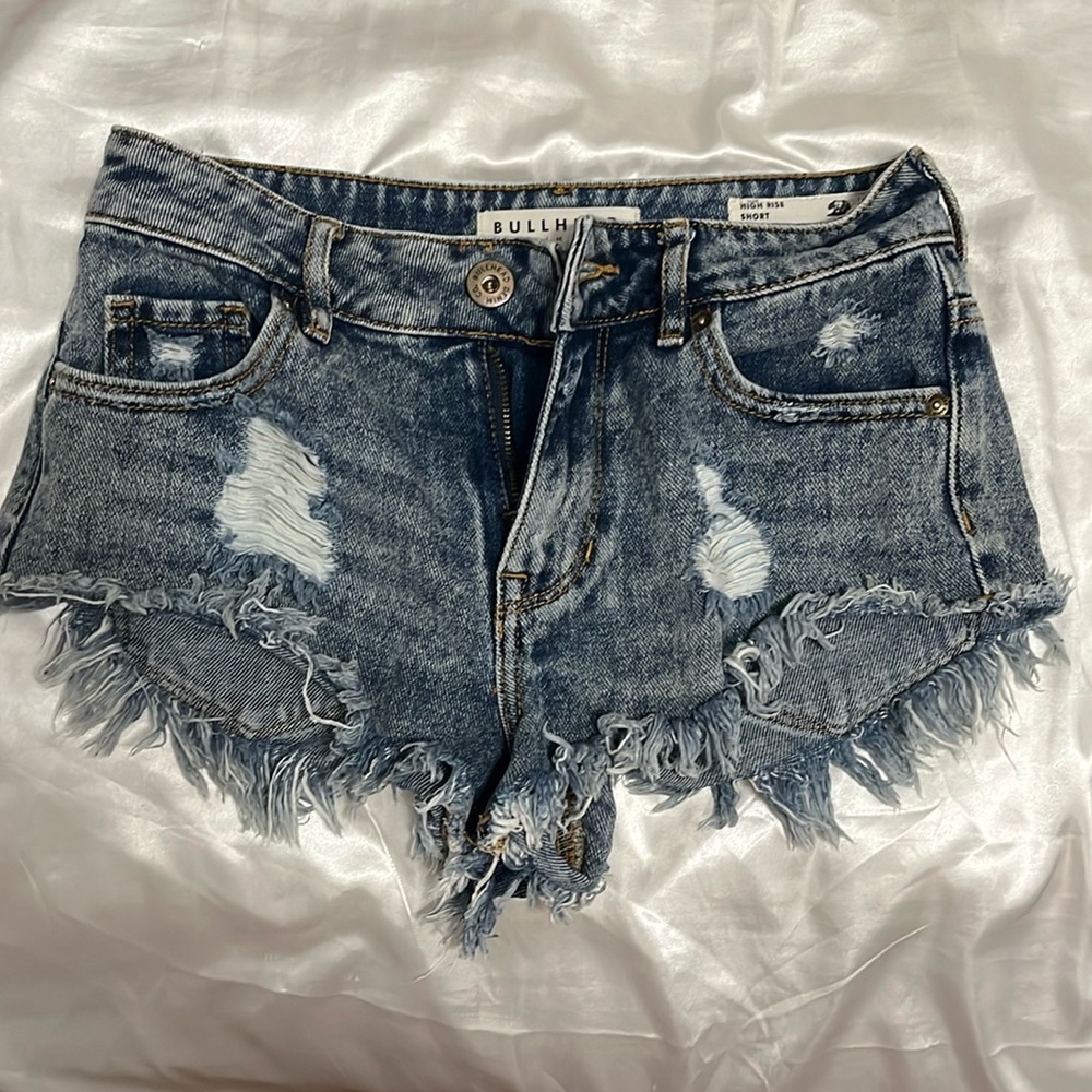 Bullhead Women’s Denim High Rise Micro Shorts